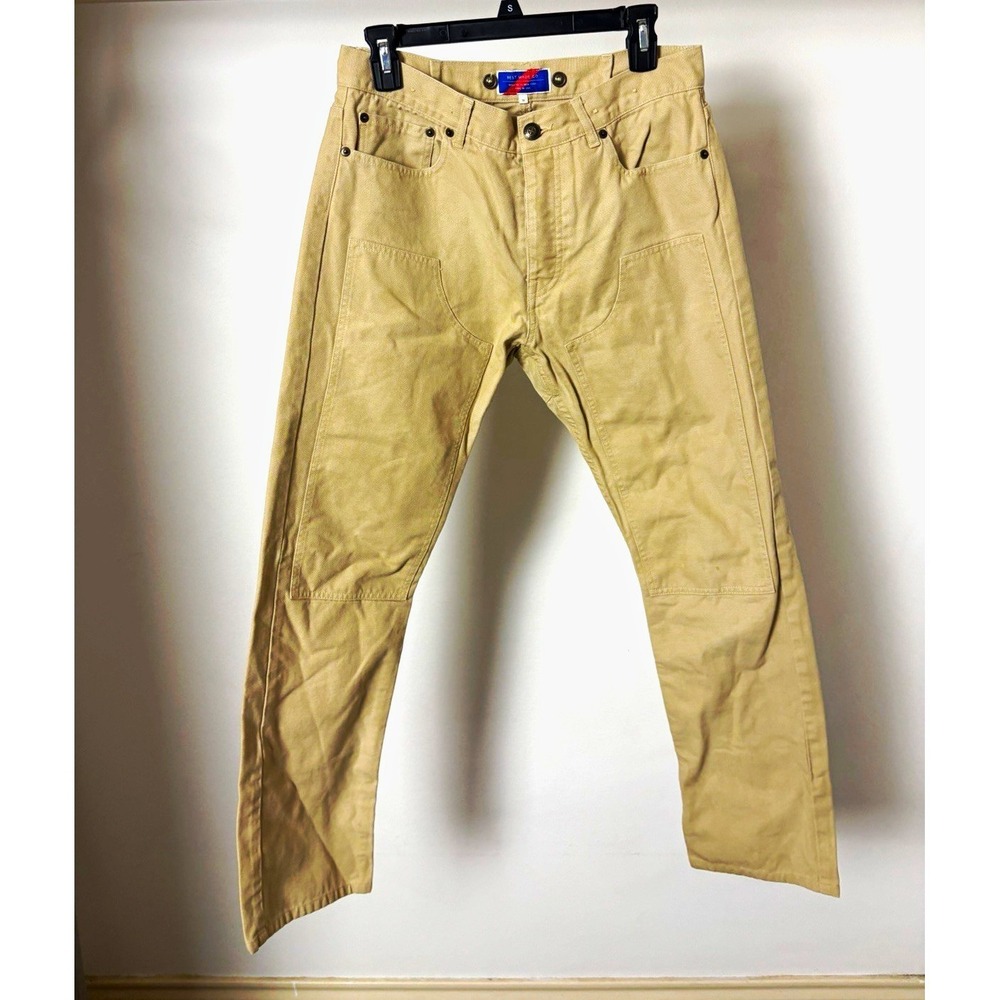 Best Made Co. Men's Beige double knee Canvas Cotton Pants Slim Tapered size 32